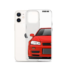 Load image into Gallery viewer, Red R34 Nissan GTR - iPhone Case