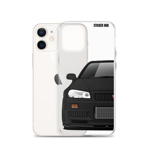 Black R34 Nissan GTR - iPhone Case