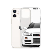 Load image into Gallery viewer, White R34 Nissan GTR - iPhone Case