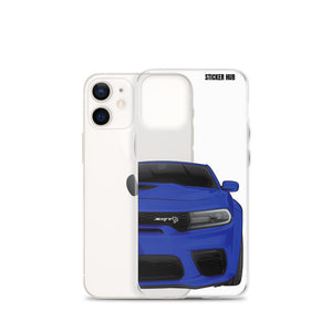 Blue Charger Hellcat (Widebody) - Phone Case