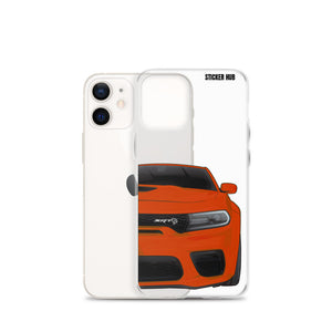 Orange Charger Hellcat (Widebody) - iPhone Case