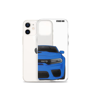 Blue Charger Hellcat (Widebody) - iPhone Case