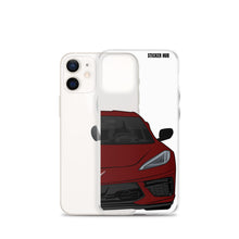 Load image into Gallery viewer, Long Beach Red C8 Corvette - iPhone Case