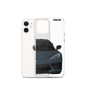 Shadow Gray C8 Corvette - iPhone Case