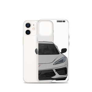 Silver C8 Corvette - iPhone Case