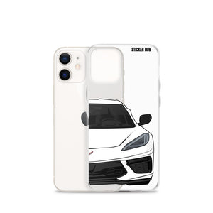 White C8 Corvette - iPhone Case