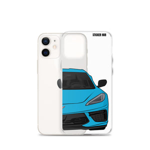 Rapid Blue C8 Corvette - iPhone Case