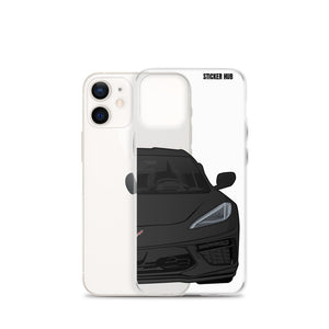 Black C8 Corvette - iPhone Case