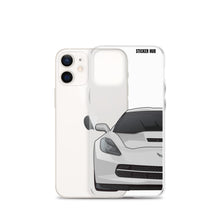 Load image into Gallery viewer, Silver C7 Corvette Stingray - iPhone Case