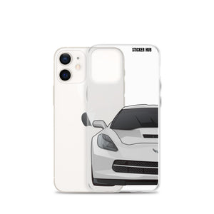 Silver C7 Corvette Stingray - iPhone Case