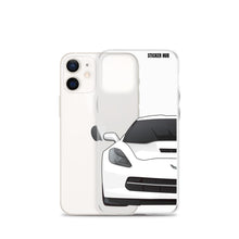 Load image into Gallery viewer, White C7 Corvette Stingray - iPhone Case