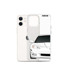 Load image into Gallery viewer, White C6 Corvette - iPhone Case