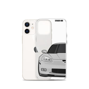 Silver C6 Corvette Z06 - iPhone Case