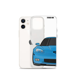 Jet Stream Blue C6 Corvette Z06 - iPhone Case