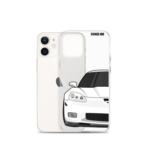 White C6 Corvette Z06 - iPhone Case