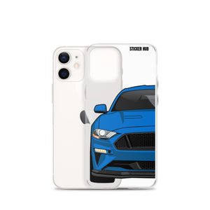 Blue 18-21 Mustang 5.0 - iPhone Case