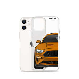 Orange 18-21 Mustang 5.0 - iPhone Case