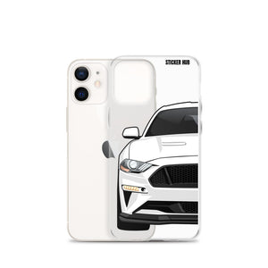 White 18-21 Mustang 5.0 - iPhone Case