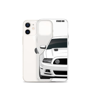 White 13-14 Mustang 5.0 - iPhone Case