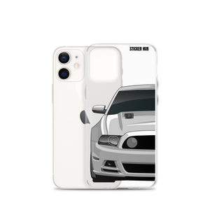 Silver 13-14 Mustang 5.0 - iPhone Case