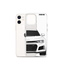 Load image into Gallery viewer, White 6th Gen Camaro ZL1 - iPhone Case