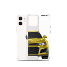 Load image into Gallery viewer, Yellow 6th Gen Camaro ZL1 - iPhone Case