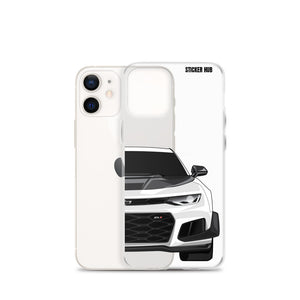 White 6th Gen Camaro ZL1 1LE - iPhone Case