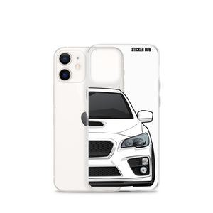 White 15-17 Subaru WRX STI - iPhone Case