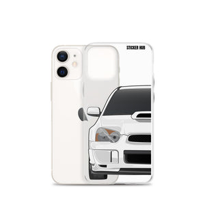 White 03-05 Subaru WRX STI - iPhone Case