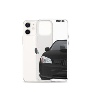 Black 06-07 Subaru WRX STI - iPhone Case