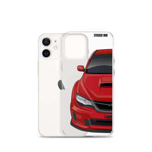 Red 09-14 Subaru WRX STI - iPhone Case