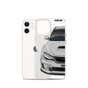 Silver 09-14 Subaru WRX STI - iPhone Case