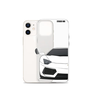 White Lamborghini Aventadoor - iPhone Case