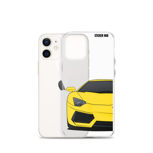 Yellow Lamborghini Aventadoor - iPhone Case