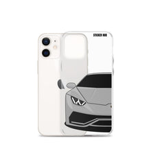 Load image into Gallery viewer, Silver Lamborghini Huracan - iPhone Case