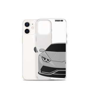 Silver Lamborghini Huracan - iPhone Case