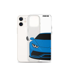 Load image into Gallery viewer, Blue Lamborghini Huracan - iPhone Case