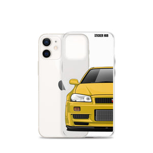 Yellow R34 Nissan GTR - iPhone Case