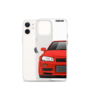 Red R34 Nissan GTR - iPhone Case