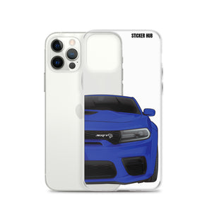 Blue Charger Hellcat (Widebody) - Phone Case