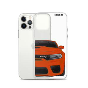 Orange Charger Hellcat (Widebody) - iPhone Case