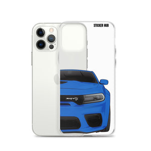 Blue Charger Hellcat (Widebody) - iPhone Case