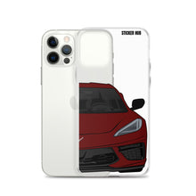 Load image into Gallery viewer, Long Beach Red C8 Corvette - iPhone Case