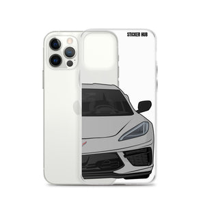 Silver C8 Corvette - iPhone Case