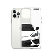 Load image into Gallery viewer, White C8 Corvette - iPhone Case