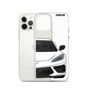 White C8 Corvette - iPhone Case