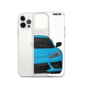 Rapid Blue C8 Corvette - iPhone Case