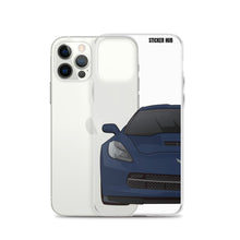 Load image into Gallery viewer, Night Race Blue C7 Corvette Stingray -iPhone Case