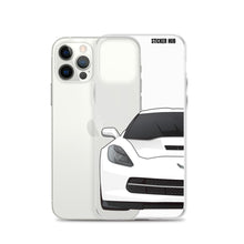 Load image into Gallery viewer, White C7 Corvette Stingray - iPhone Case