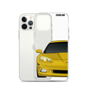 Velocity Yellow C6 Corvette - iPhone Case